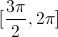 [\frac{3\pi}{2}, 2\pi]