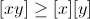 [xy]\ge[x][y]