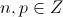 n,p\in Z