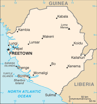 Sierra Leone hartă