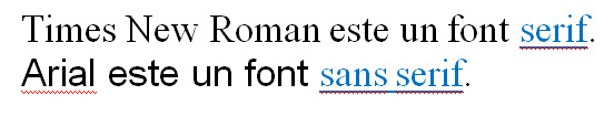 Fontul seris şi sans serif