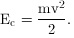 Formula energiei cinetice