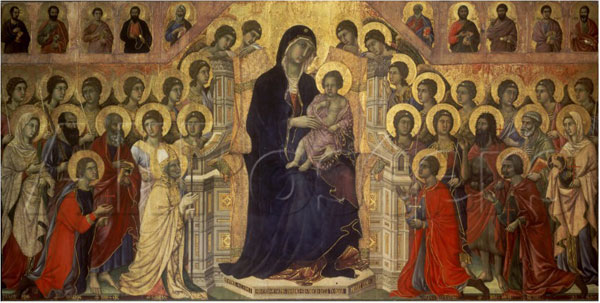 Madona întronată, Duccio