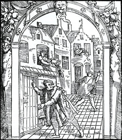 Aruncarea excrementelor în stradă