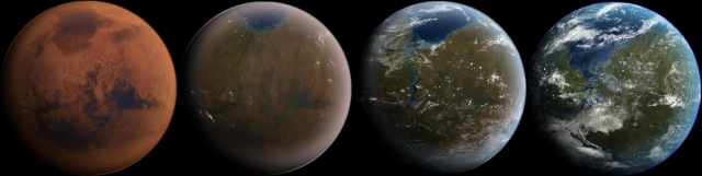 Stadiile terra-formarii planetei Marte