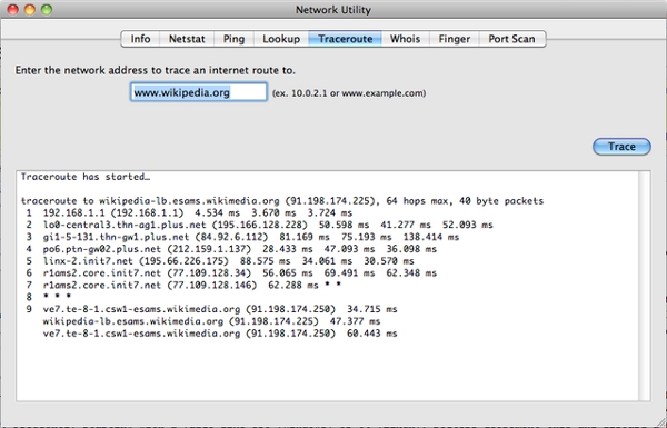Traceroute MAC Traceroute MAC