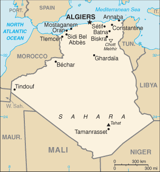 Algeria. Harta