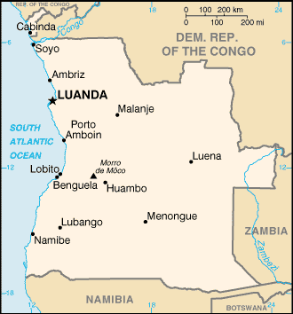Angola harta