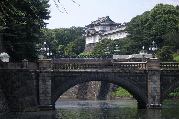 Palatul imperial japonez si podul Nijubashi