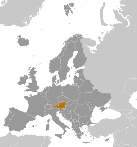 Austria localizare pozitie geografica