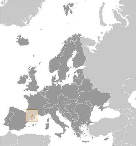 Andorra pozitie localizare geografica