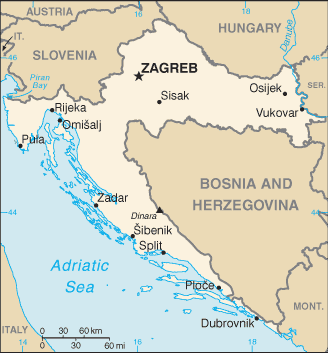 Croaţia harta