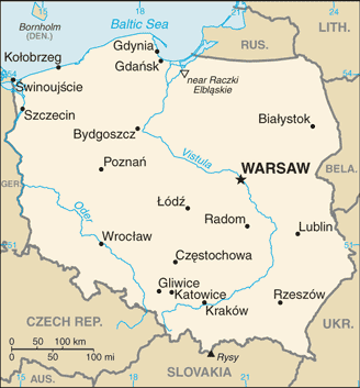 Polonia. Harta