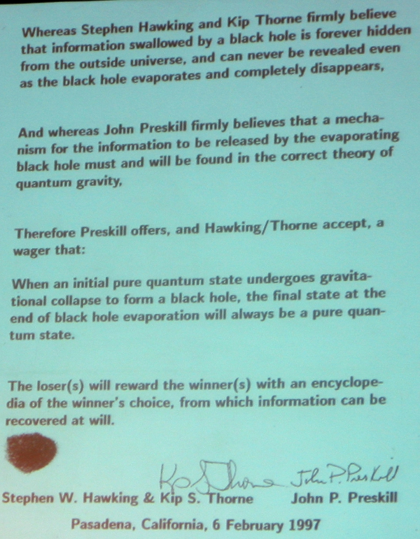 Copie pariu Hawking Thorne Preskill Copie pariu Hawking Thorne Preskill