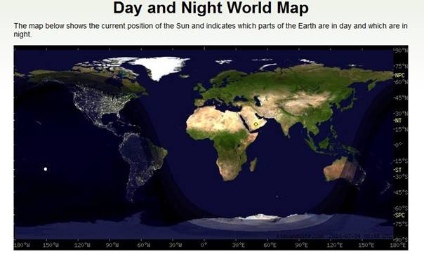 Hartă zi noapte Hartă zi noapte
