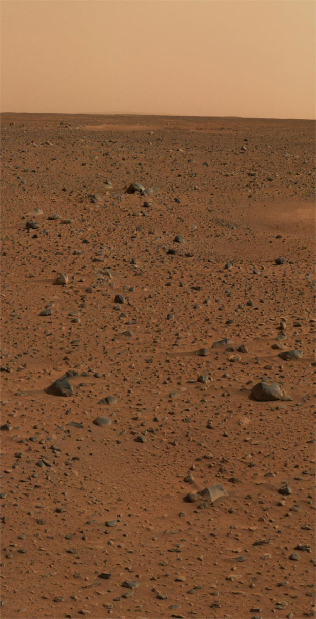 Imagine planeta Marte realizată de robotul Spirit