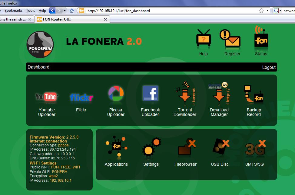 Pagina de configurare ruter wireless