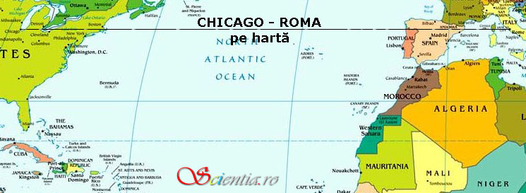 Chicago - Roma pe hartă